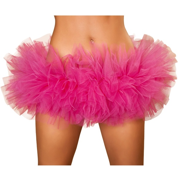 Hot Pink Petticoat Tutu Soft Mesh Mini Layered - Picture 1 of 2